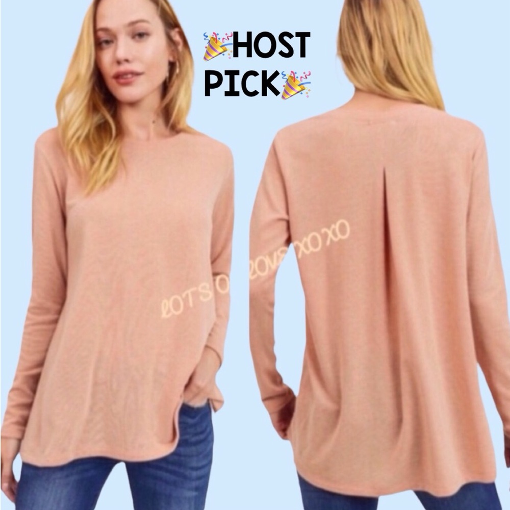 ❌DONATED❌Cherish Sherbert Beige French Terry Top - Picture 1 of 8